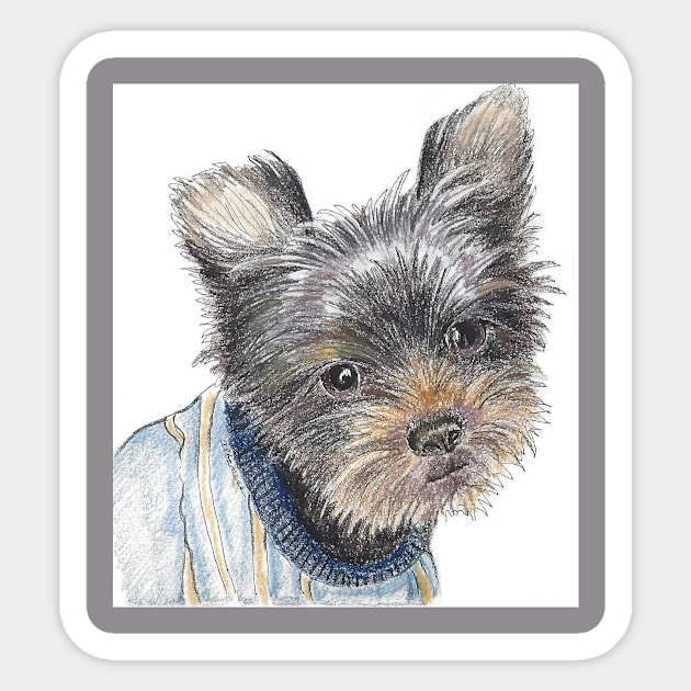 Elton in White Sticker by Dr. Mary